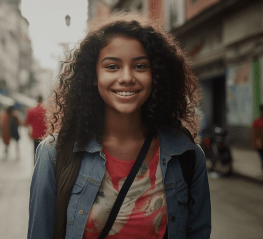 girl smiling